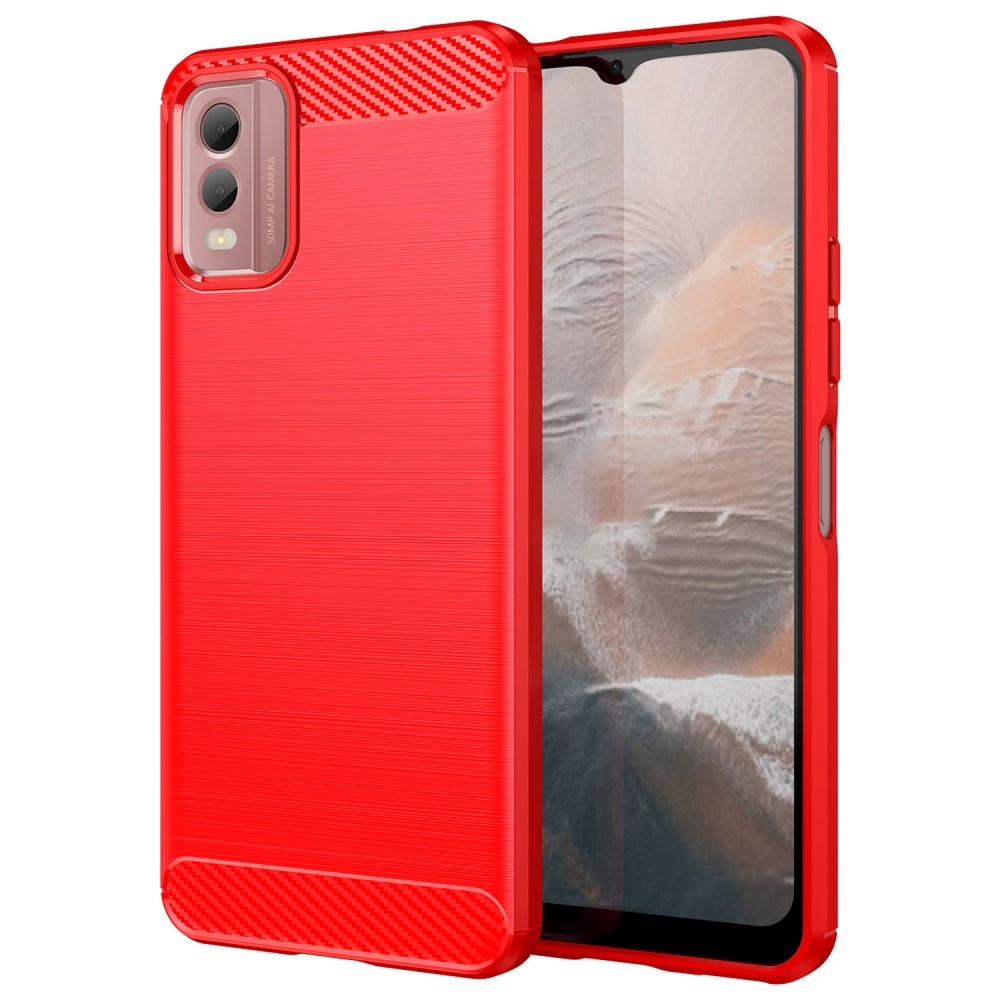 Carbon odolný gelový obal na Nokia C32 - červený