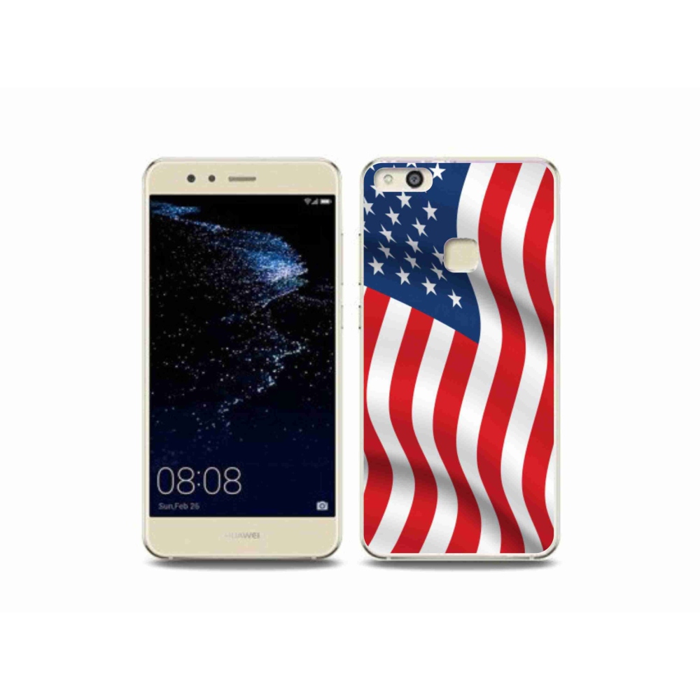Gelový kryt mmCase na mobil Huawei P10 Lite - USA vlajka