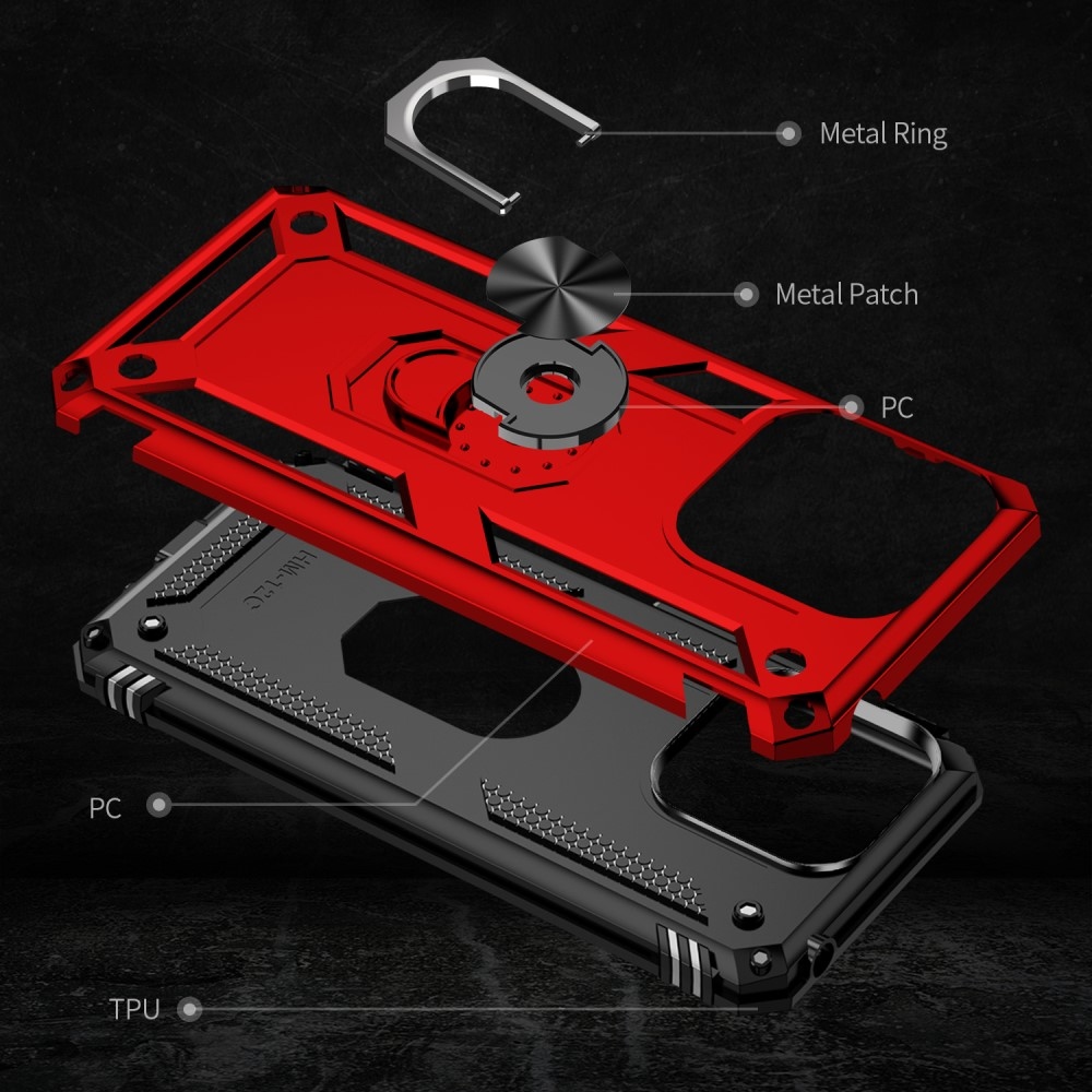 Ring odolný kryt na Xiaomi Redmi 12C - červený