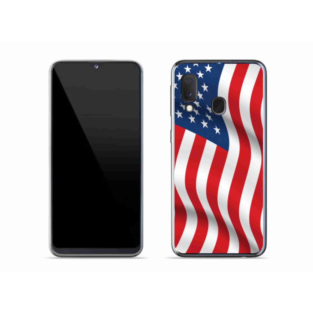 Gelový kryt mmCase na mobil Samsung Galaxy A20e - USA vlajka