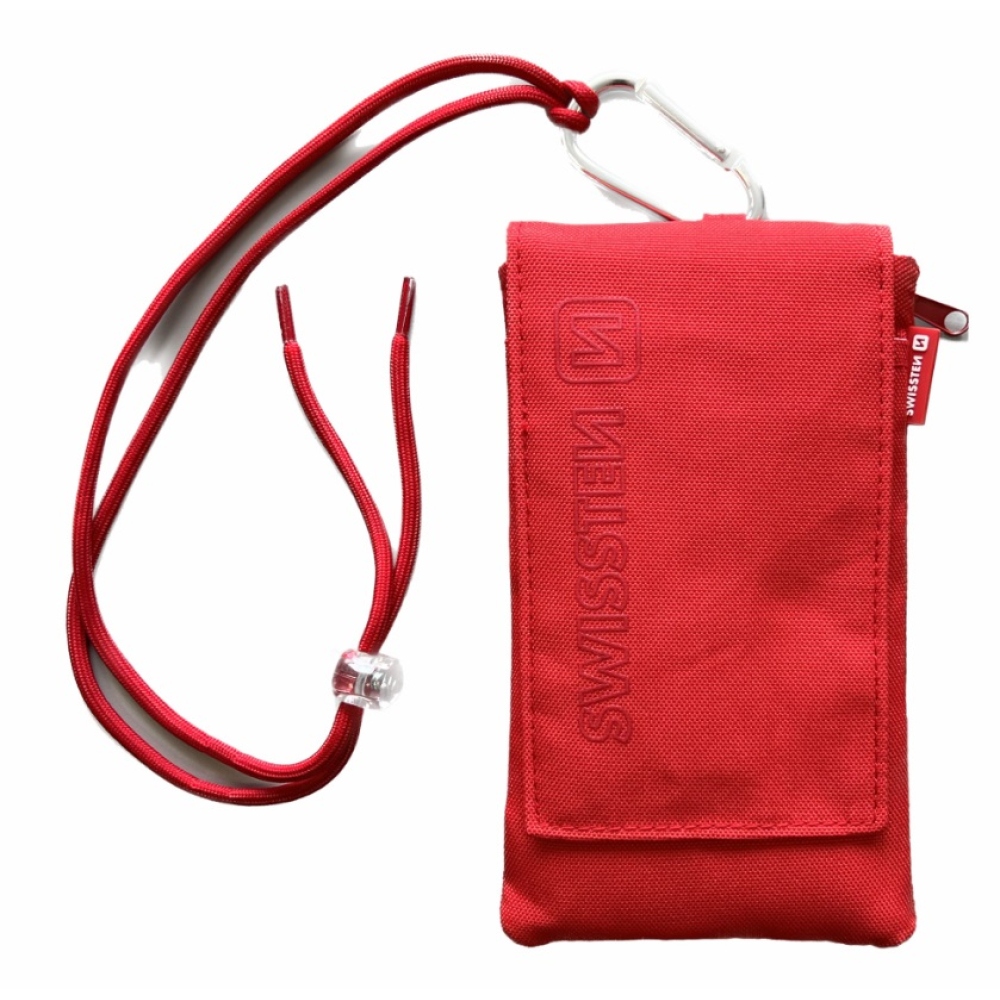 Univerzální látkové pouzdro Swissten Pocket 6,8 se šňůrkou - červené