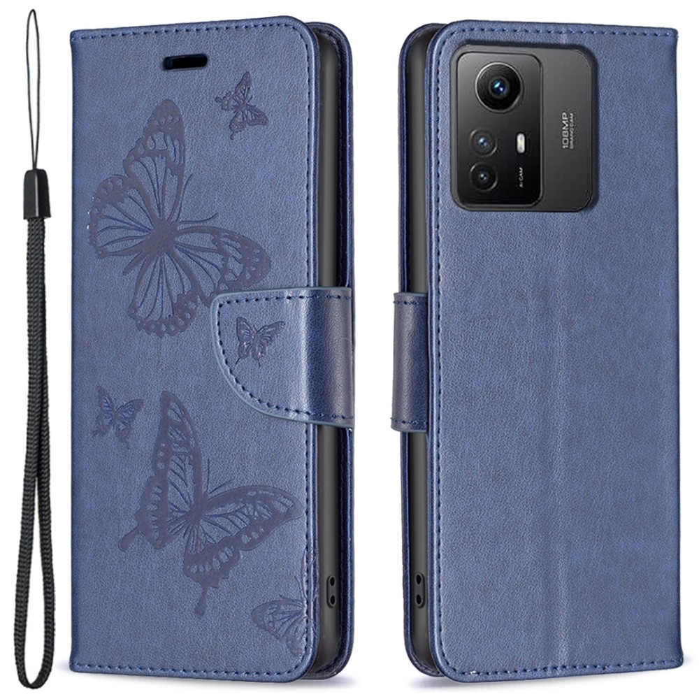 Butterfly knížkové pouzdro na Xiaomi Redmi Note 12S - modré