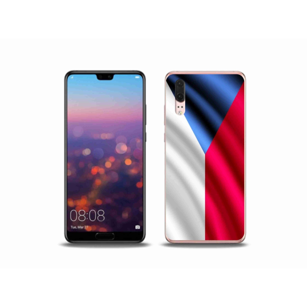 Gelový kryt mmCase na mobil Huawei P20 - česká vlajka