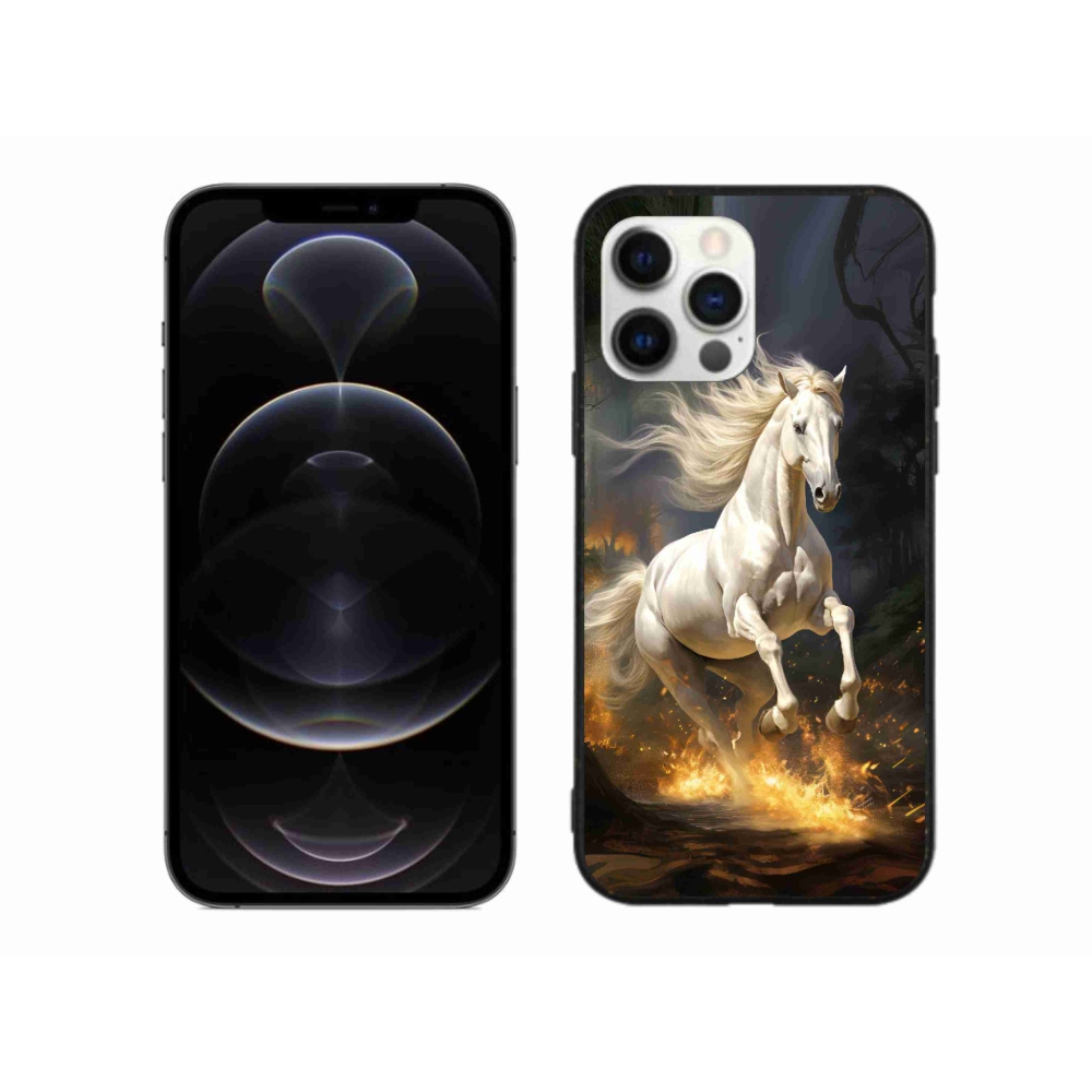 Gelový kryt mmCase na iPhone 12 Pro Max - bílý kůň 2