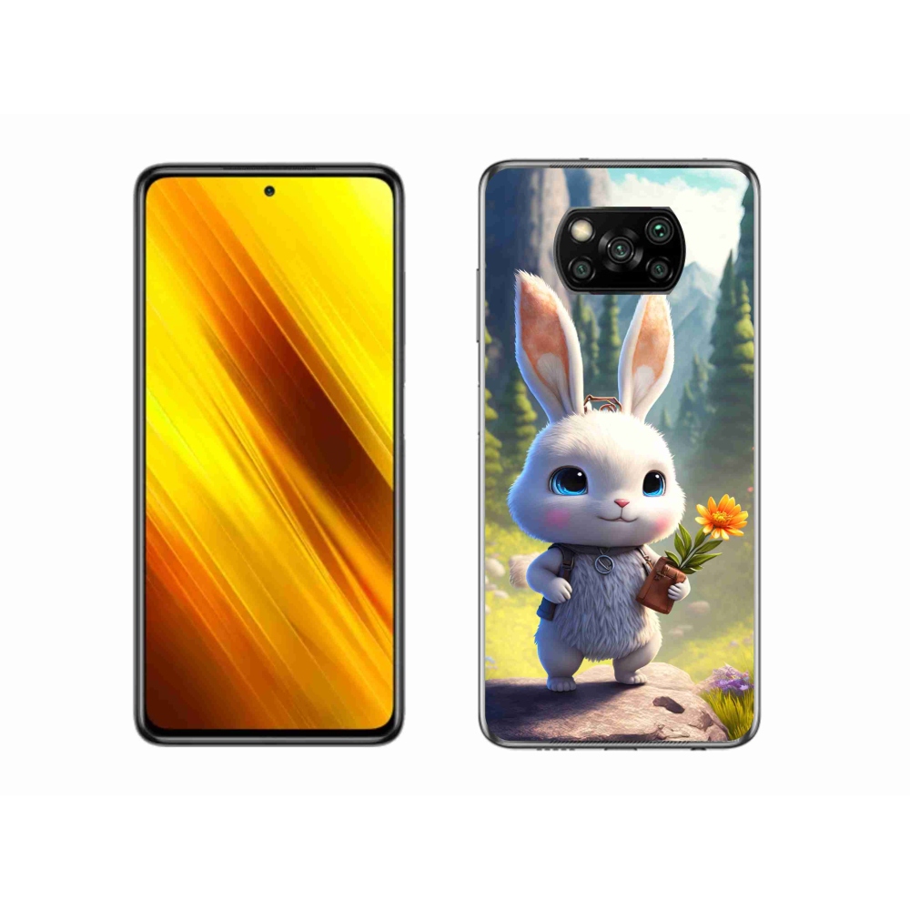 Gelový kryt mmCase na Xiaomi Poco X3 - roztomilý králíček
