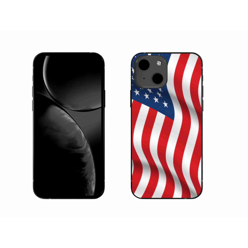Gelový kryt mmCase na mobil iPhone 13 6.1 - USA vlajka