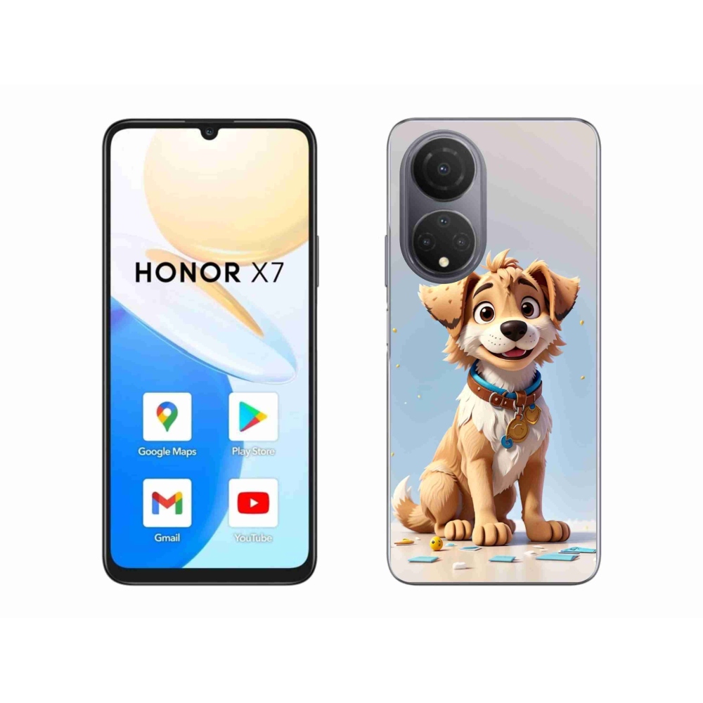 Gelový kryt mmCase na Honor X7 - kreslené štěně