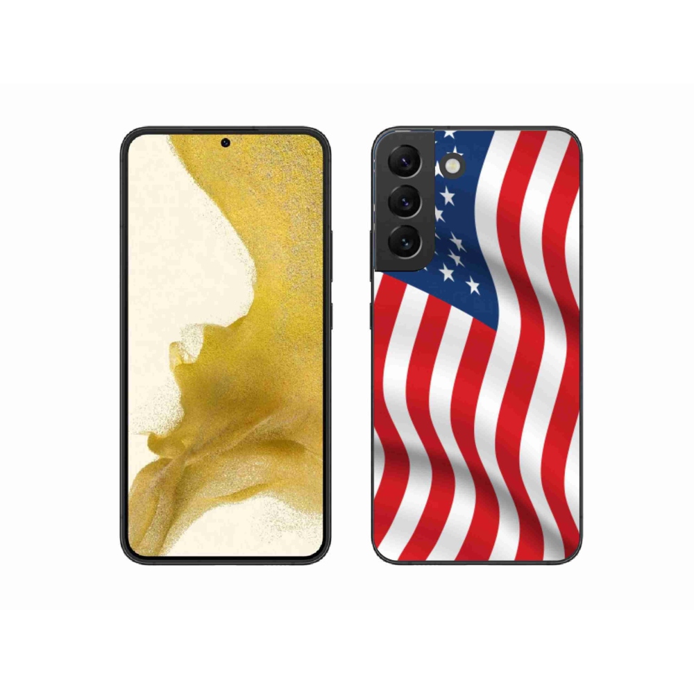 Gelový kryt mmCase na mobil Samsung Galaxy S22+ 5G - USA vlajka