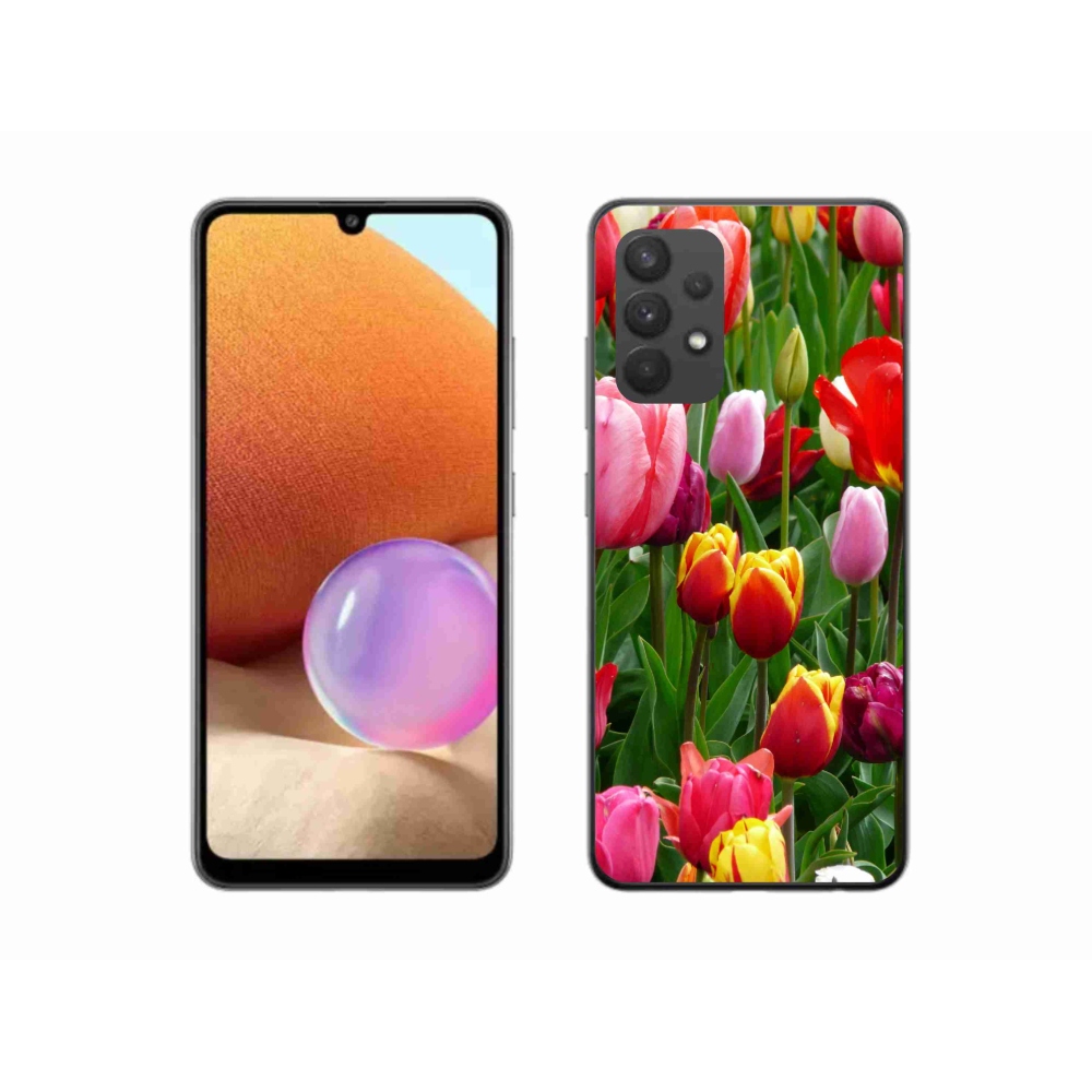 Gelový kryt mmCase na Samsung Galaxy A32 4G - tulipány