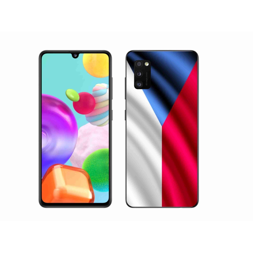 Gelový kryt mmCase na mobil Samsung Galaxy A41 - česká vlajka