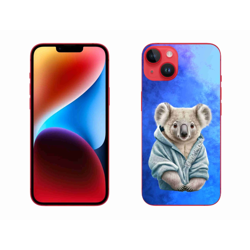 Gelový kryt mmCase na iPhone 14 Plus - koala ve svetru