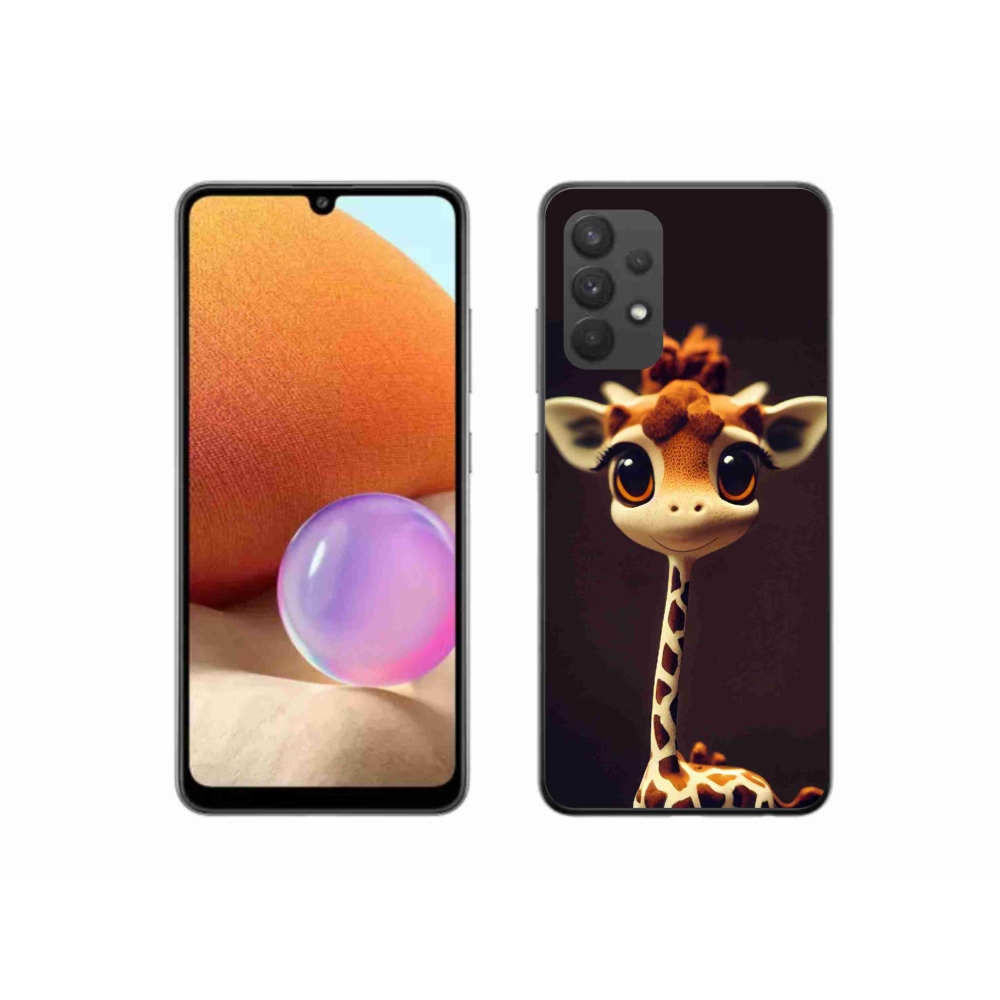 Gelový kryt mmCase na Samsung Galaxy A32 4G - malá žirafa
