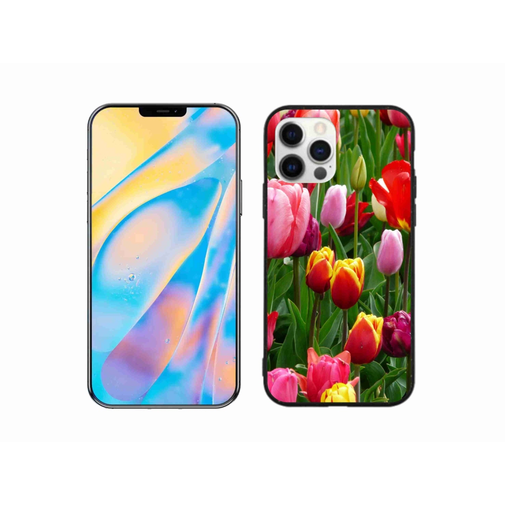 Gelový kryt mmCase na iPhone 12 Pro - tulipány
