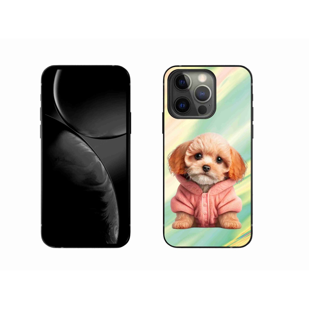 Gelový kryt mmCase na iPhone 13 Pro - štěně ve svetru