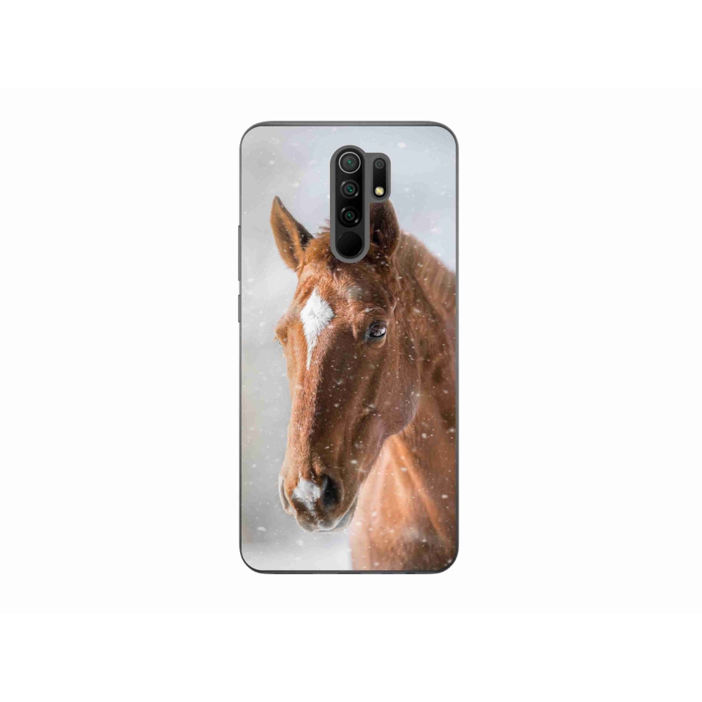 Gelový kryt mmCase na Xiaomi Redmi 9 - hnědý kůň 2