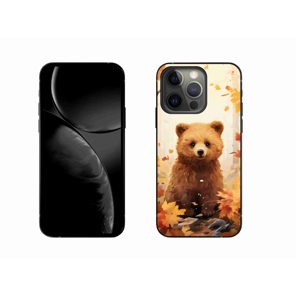 Gelový kryt mmCase na iPhone 13 Pro - medvěd v lese