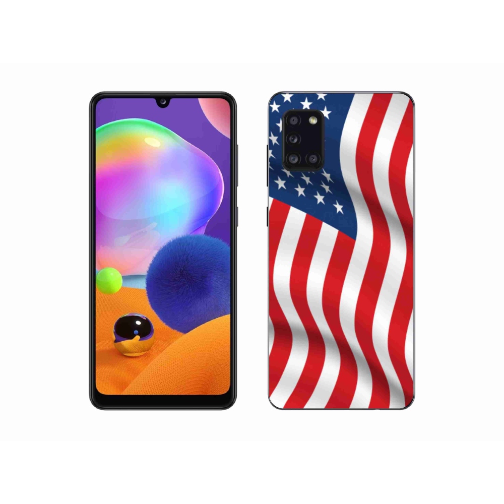 Gelový kryt mmCase na mobil Samsung Galaxy A31 - USA vlajka