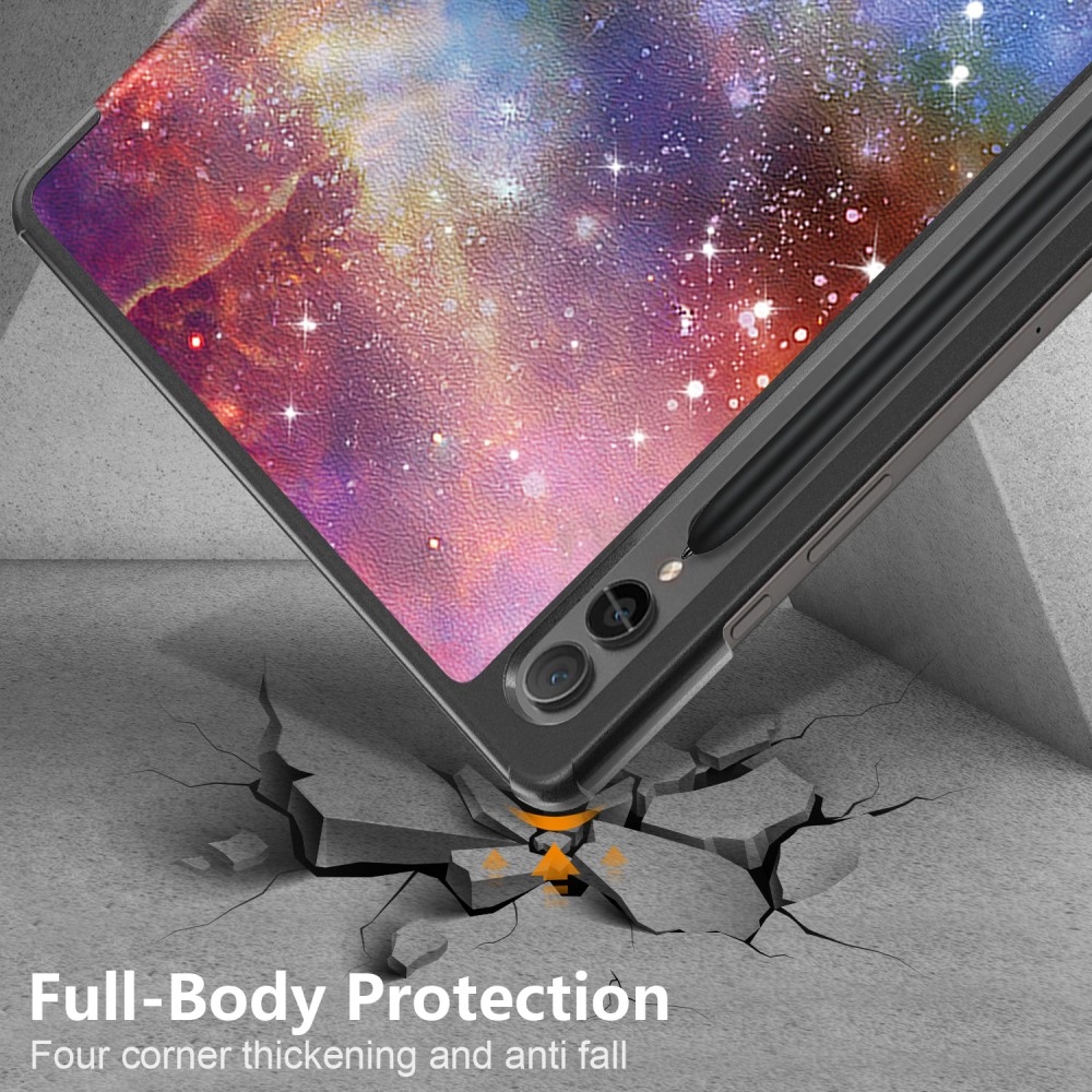 Print chytré zavírací pouzdro na Samsung Galaxy Tab S9 FE+ - vesmír