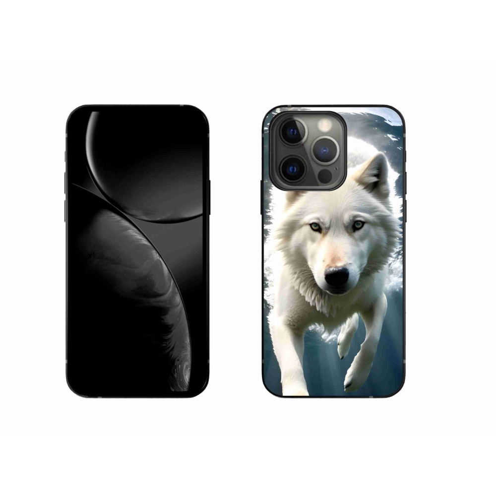 Gelový kryt mmCase na iPhone 13 Pro - bílý vlk