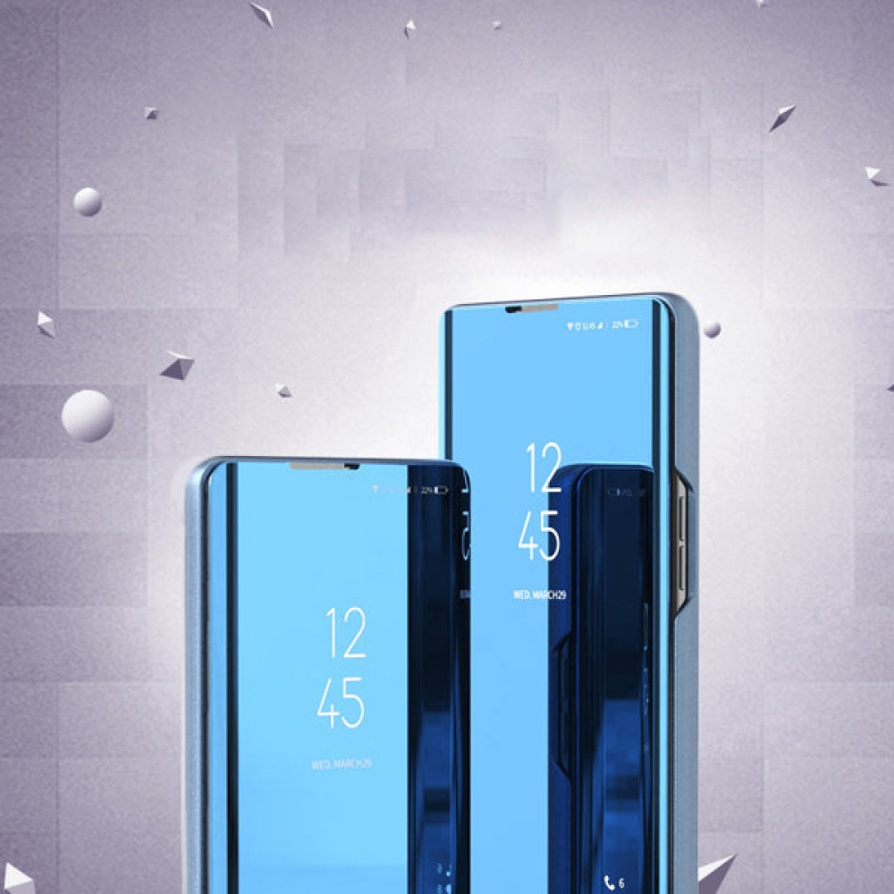 Clear zavírací kryt s průhledným předkem na Samsung Galaxy S23 - modrý