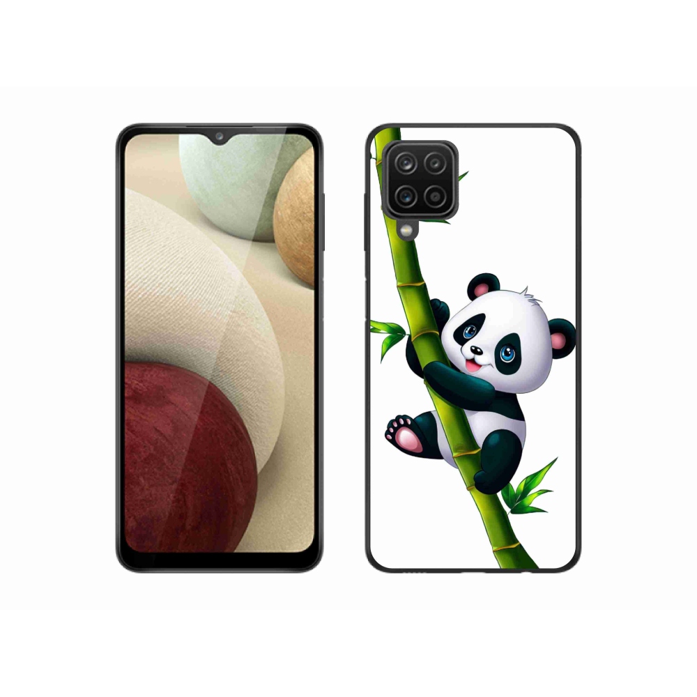 Gelový kryt mmCase na Samsung Galaxy A12 - panda na bambusu