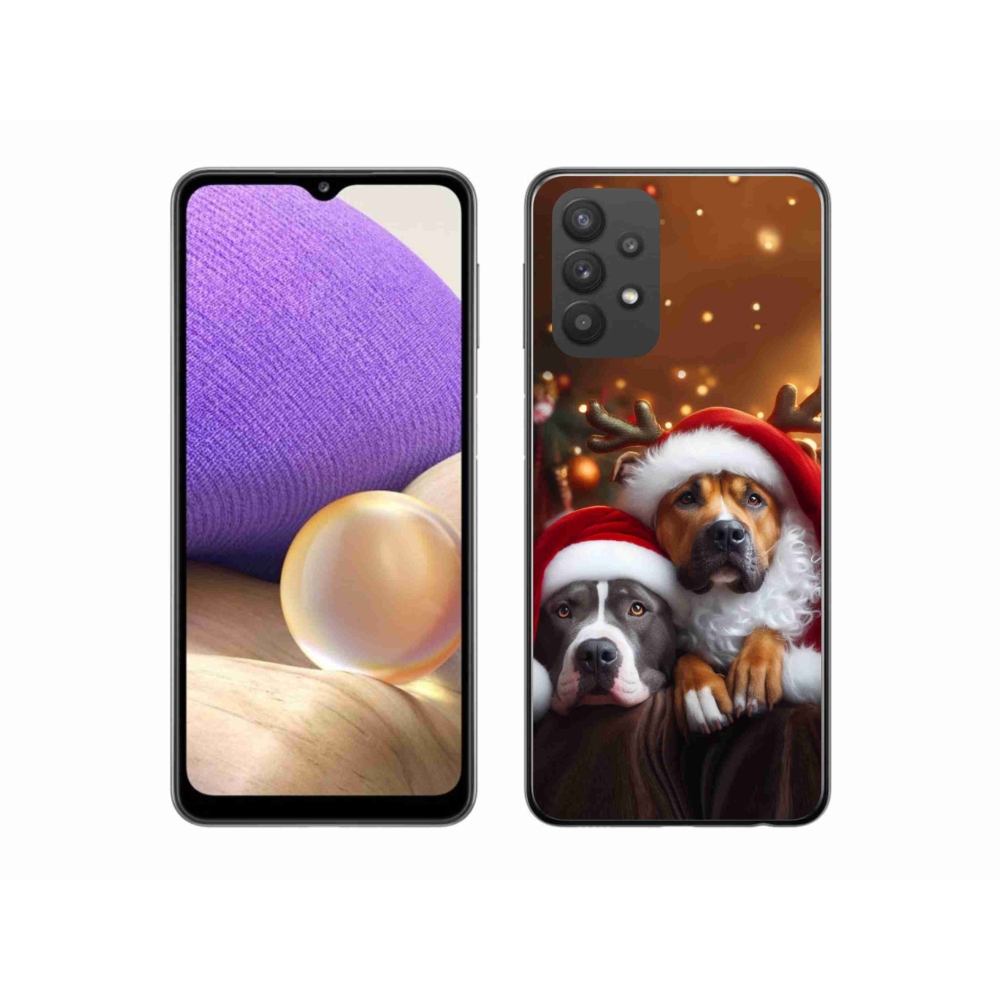 Gelový kryt mmCase na Samsung Galaxy A32 5G - vánoční psi