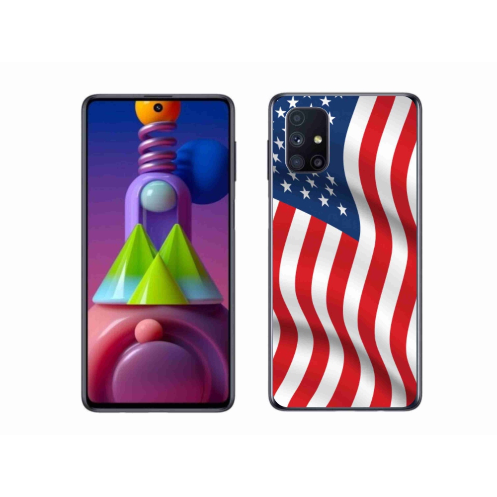 Gelový kryt mmCase na mobil Samsung Galaxy M51 - USA vlajka