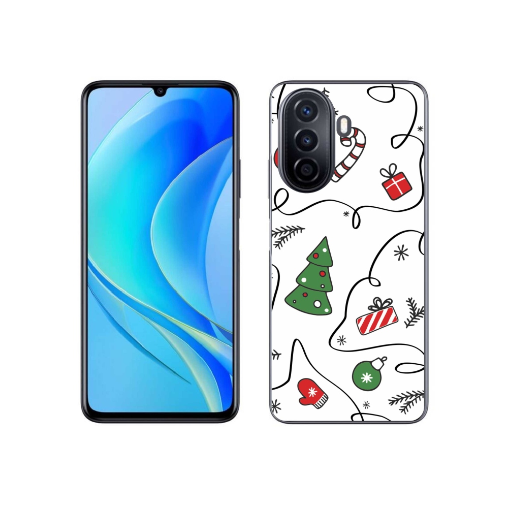Gelový kryt mmCase na Huawei Nova Y70 - vánoční motivy