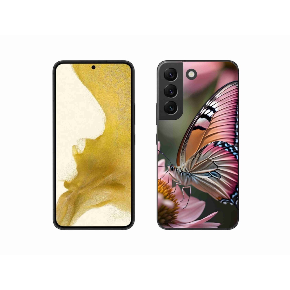 Gelový kryt mmCase na Samsung Galaxy S22 5G - barevný motýl