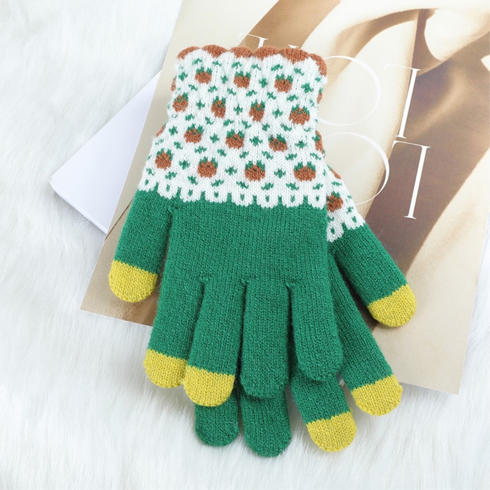 DZ122 dámské dotykové zimní rukavice - zelené