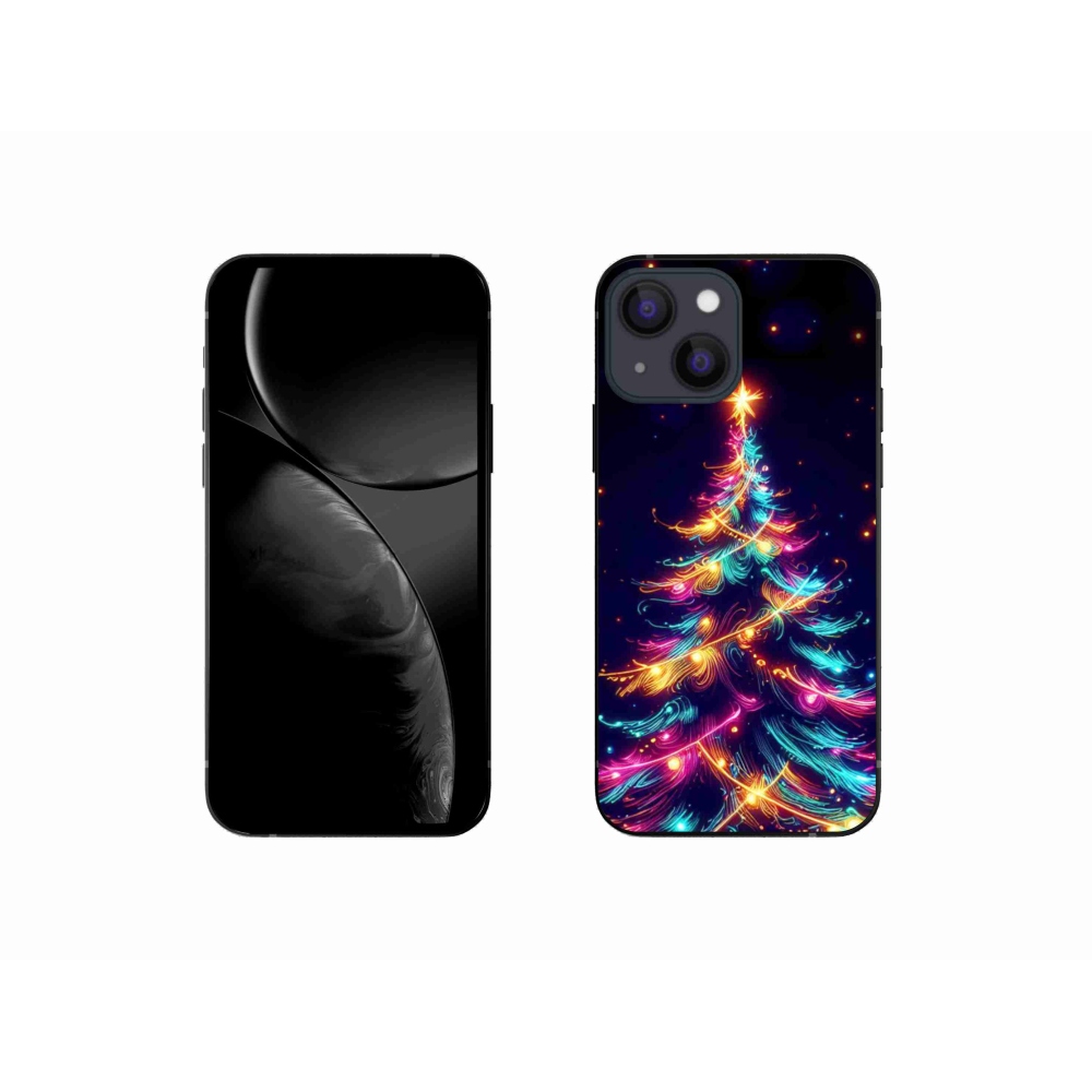 Gelový kryt mmCase na iPhone 13 mini 5.4 - neonový vánoční stromek