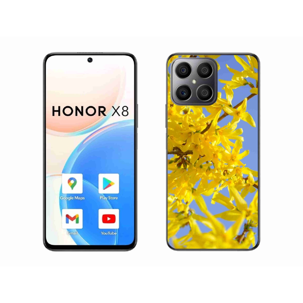 Gelový kryt mmCase na Honor X8 - žluté květy