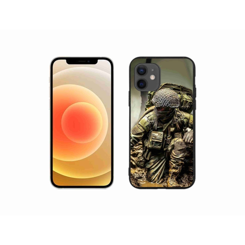 Gelový kryt mmCase na iPhone 12 mini - voják