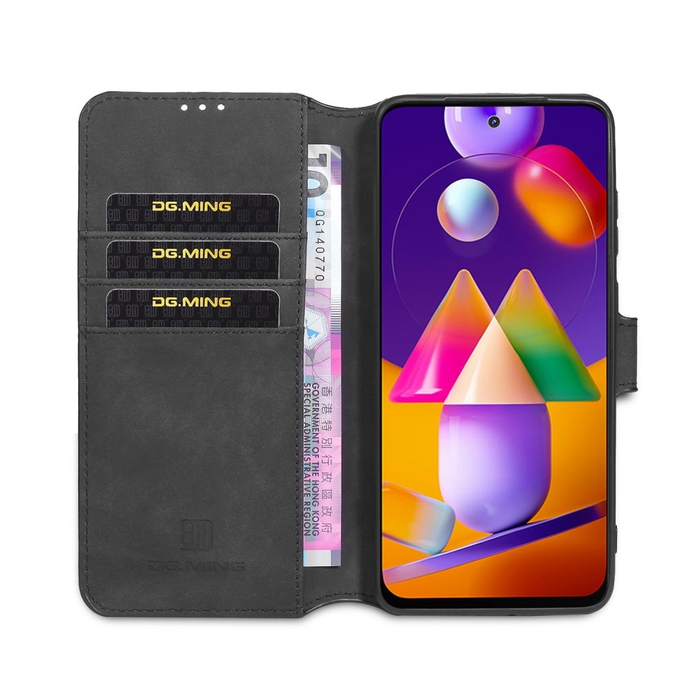 DG Ming knížkové pouzdro na Samsung Galaxy M31s - černé