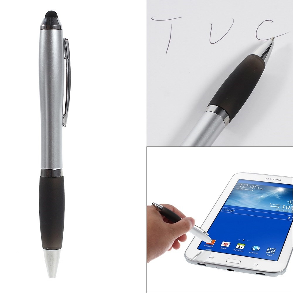 Screen stylus a propiska 2v1 na mobil/tablet - černý