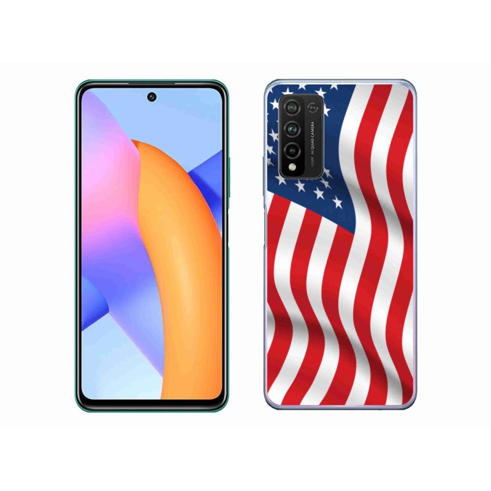 Gelový kryt mmCase na mobil Honor 10X Lite - USA vlajka