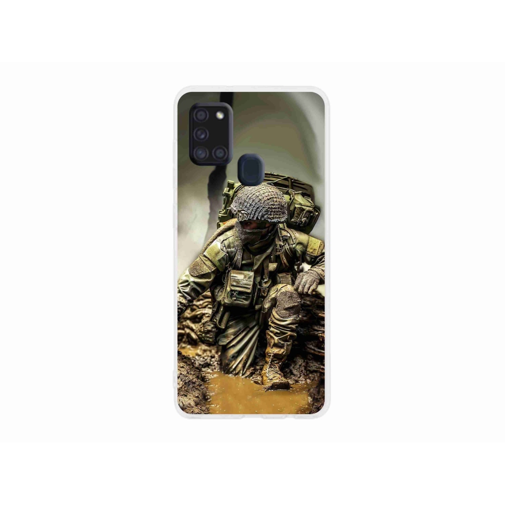 Gelový kryt mmCase na Samsung Galaxy A21s - voják
