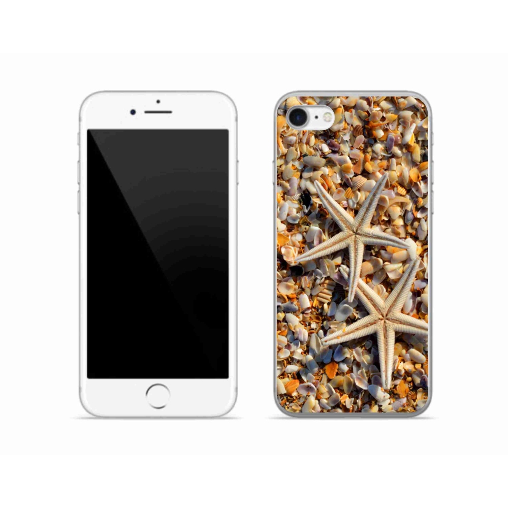 Gelový kryt mmCase na iPhone SE (2020) - mořské hvězdice