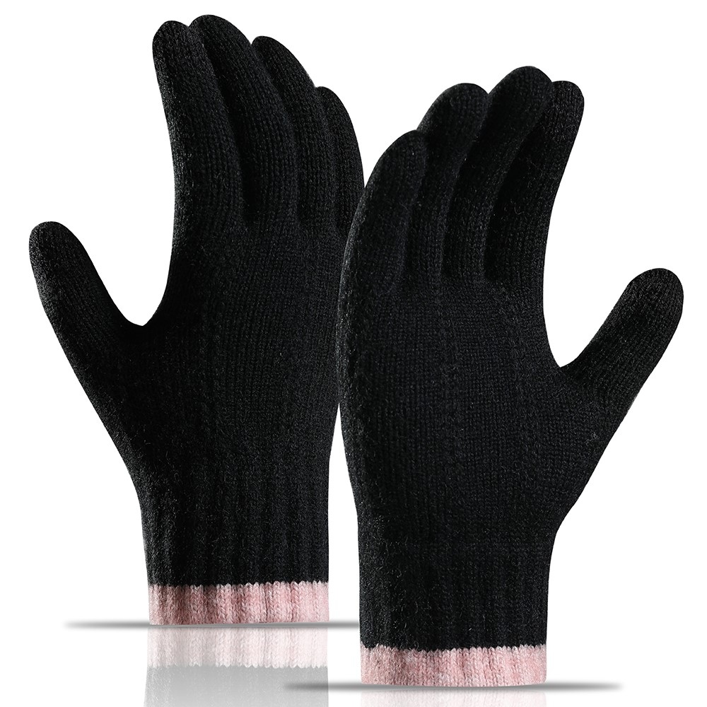Decor dámské dotykové zimní rukavice - černé