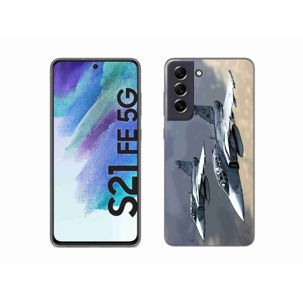 Gelový kryt mmCase na Samsung Galaxy S21 FE 5G - stíhačky