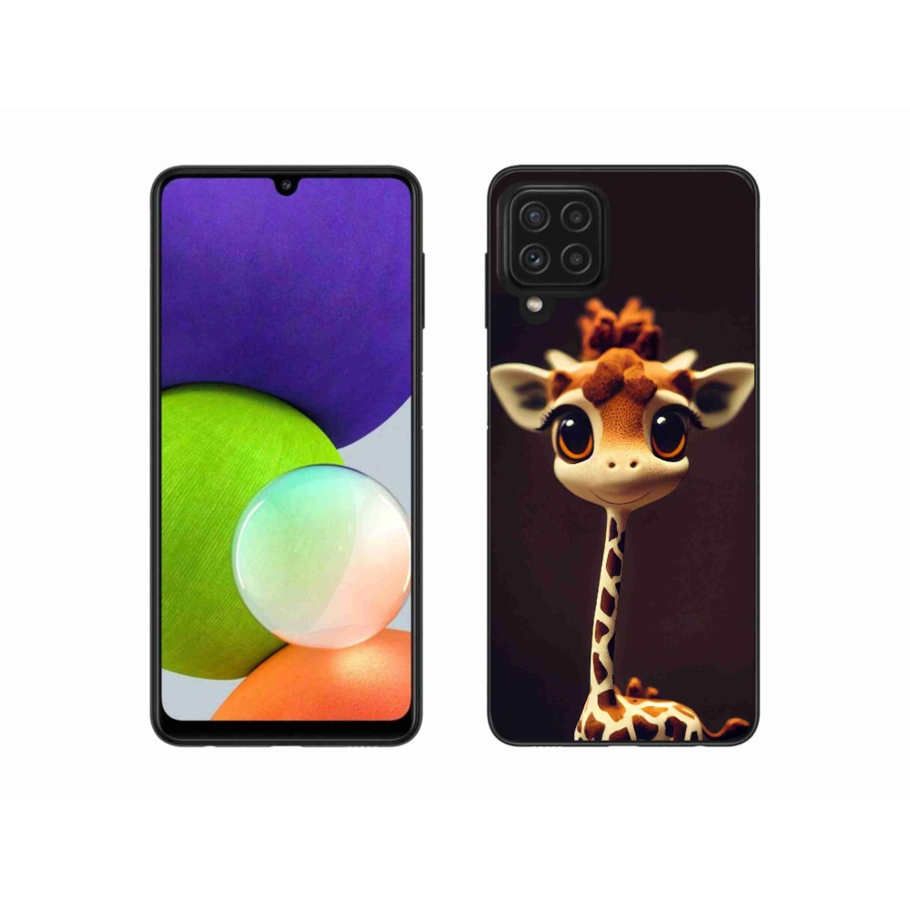 Gelový kryt mmCase na Samsung Galaxy A22 4G - malá žirafa