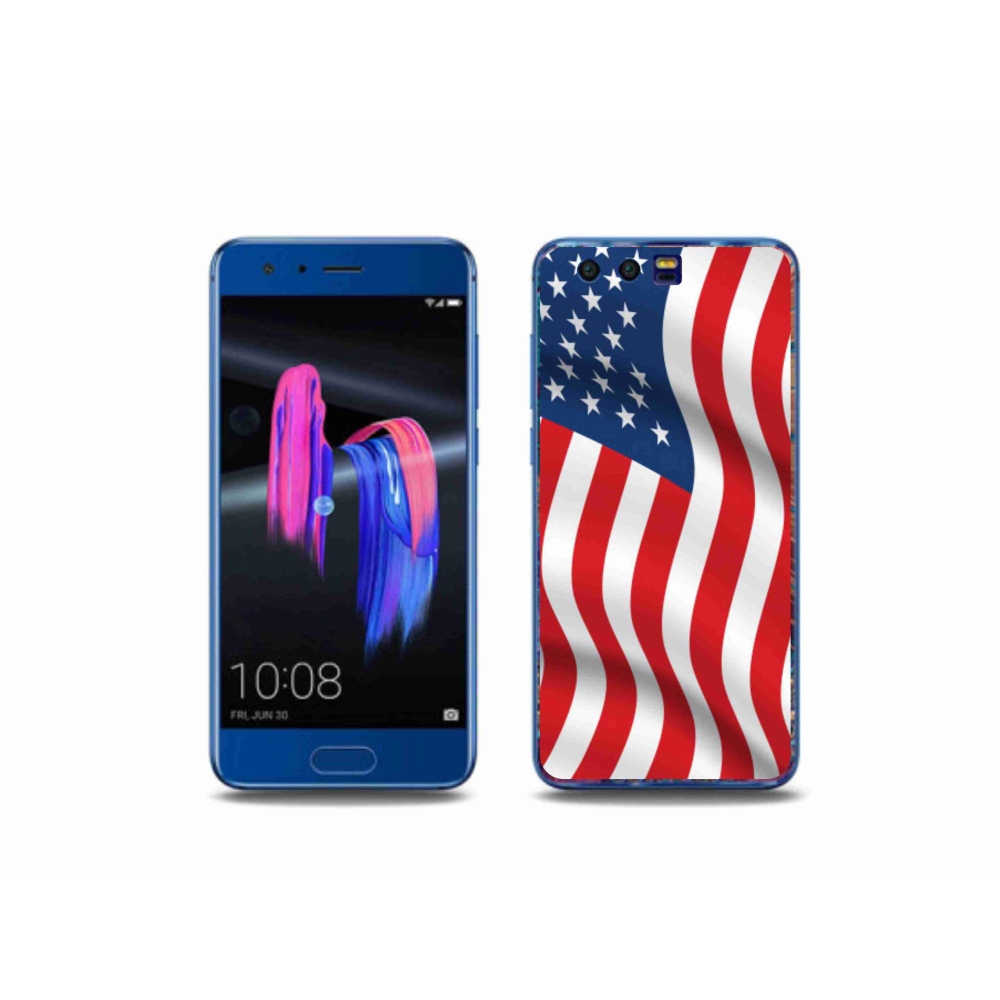 Gelový kryt mmCase na mobil Honor 9 - USA vlajka