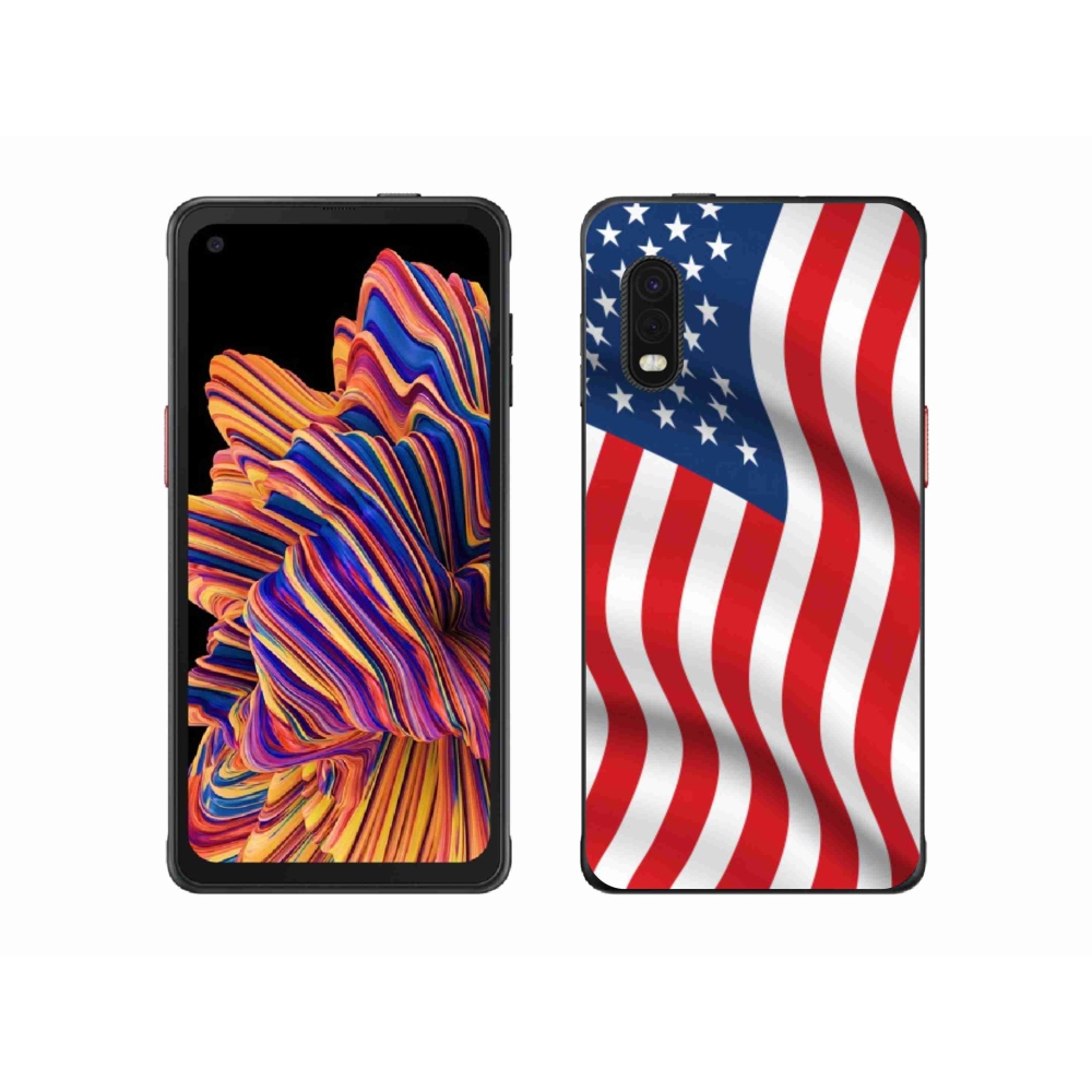 Gelový kryt mmCase na mobil Samsung Galaxy Xcover Pro - USA vlajka