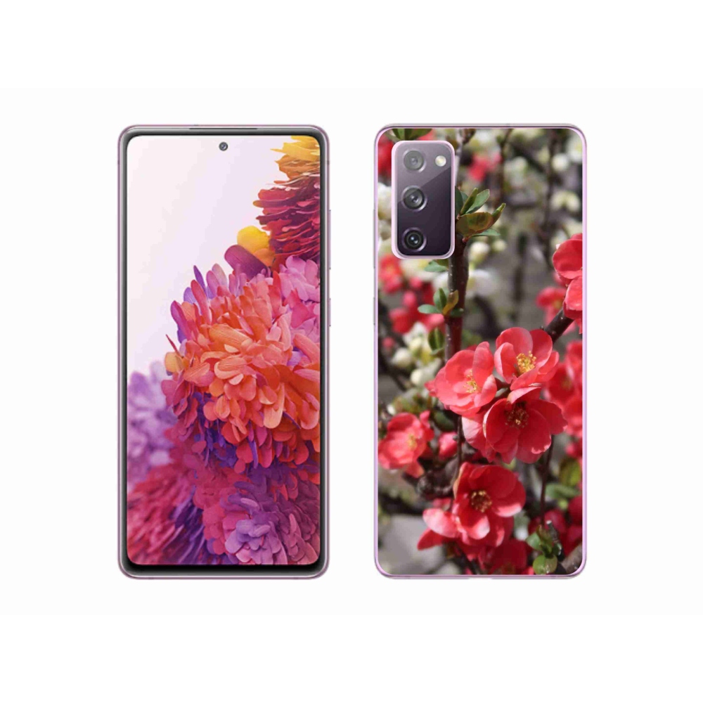 Gelový kryt mmCase na Samsung Galaxy S20 FE - červené květy