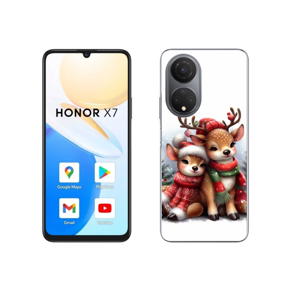 Gelový kryt mmCase na Honor X7 - vánoční sobi