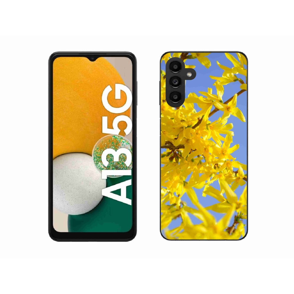 Gelový kryt mmCase na Samsung Galaxy A13 5G - žluté květy