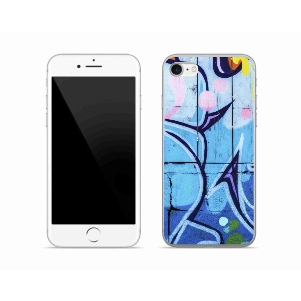 Gelový kryt mmCase na iPhone SE (2020) - graffiti