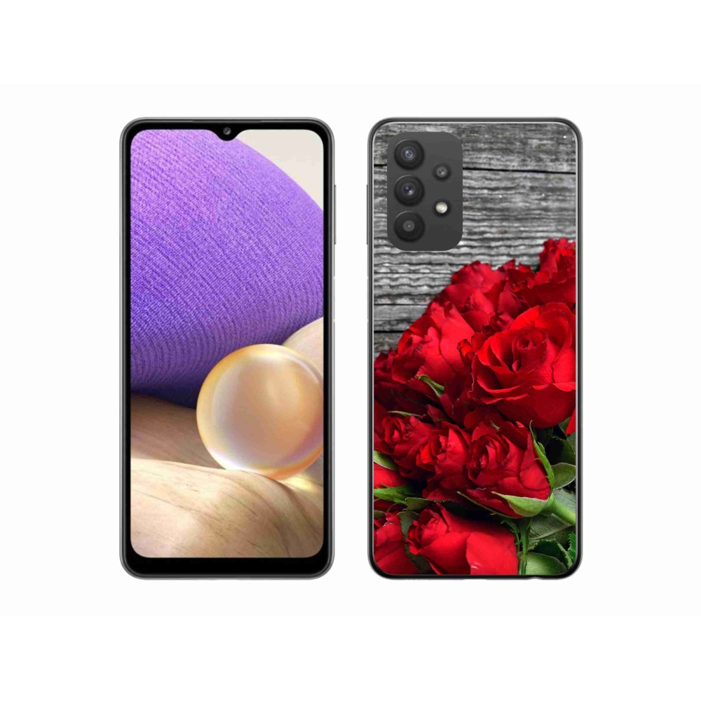Gelový kryt mmCase na Samsung Galaxy A32 5G - červené růže