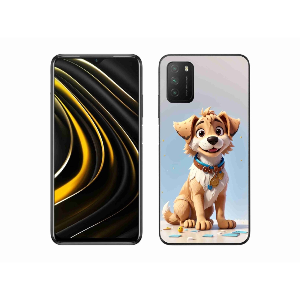 Gelový kryt mmCase na Xiaomi Poco M3 - kreslené štěně