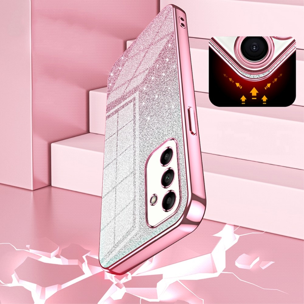 Cut gelový třpytivý obal na Samsung Galaxy A05s - růžový